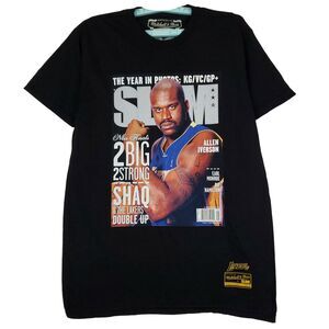 SLAM Shaquille O'Neal‎ Lakers Mitchell & Ness NBA M Medium Shirt Black New